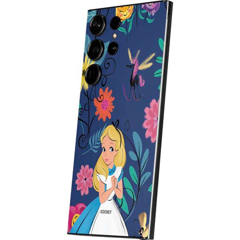 Disney Alice in Wonderland (animated) Floral Print Galaxy S24 Ultra Skin
