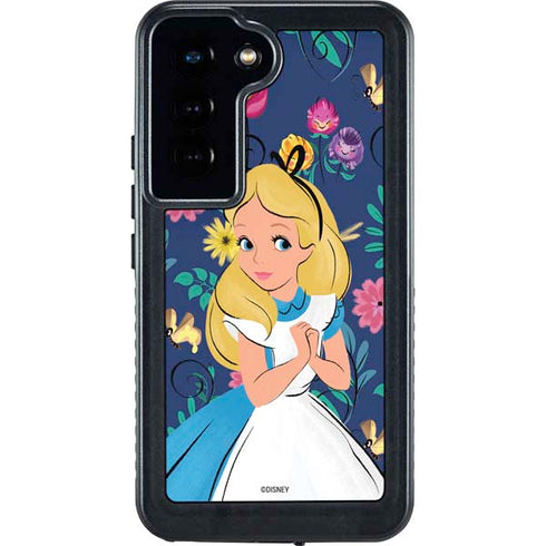 Disney Alice in Wonderland (animated) Floral Print Galaxy S24 Waterproof Case