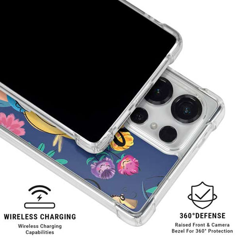 Disney Alice in Wonderland (animated) Floral Print Galaxy S26 Ultra Clear Case
