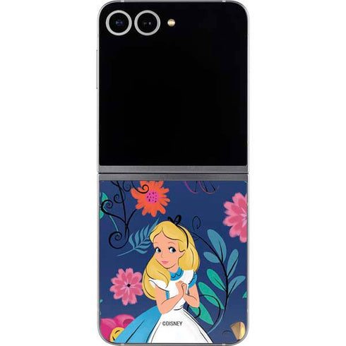 Disney Alice in Wonderland (animated) Floral Print Galaxy Z Flip6 Skin