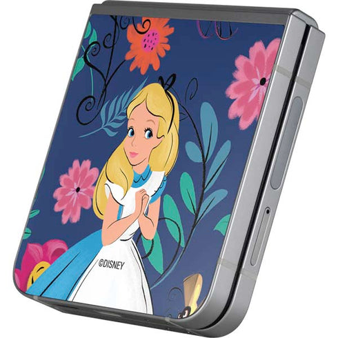 Disney Alice in Wonderland (animated) Floral Print Galaxy Z Flip6 Skin