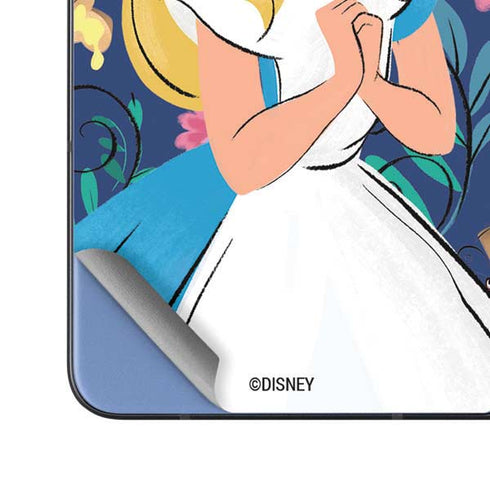 Disney Alice in Wonderland (animated) Floral Print Galaxy Z Fold5 5G Skin