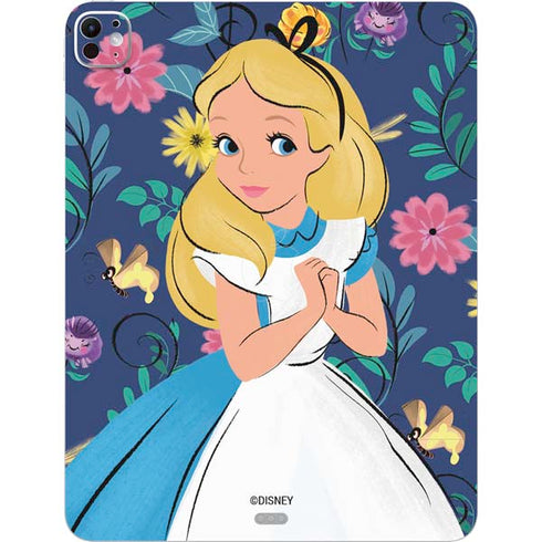 Disney Alice in Wonderland (animated) Floral Print iPad Pro 13in M4 (2024) Skin