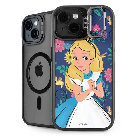 Disney Alice in Wonderland (animated) Floral Print iPhone 13 Kickstand Case