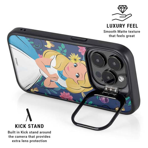 Disney Alice in Wonderland (animated) Floral Print iPhone 13 Pro Kickstand Case