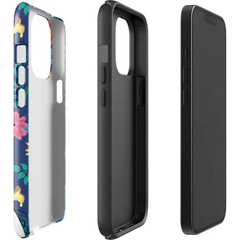 Disney Alice in Wonderland (animated) Floral Print iPhone 15 Pro Impact Case