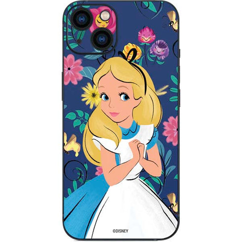 Disney Alice in Wonderland (animated) Floral Print iPhone 15 Skin