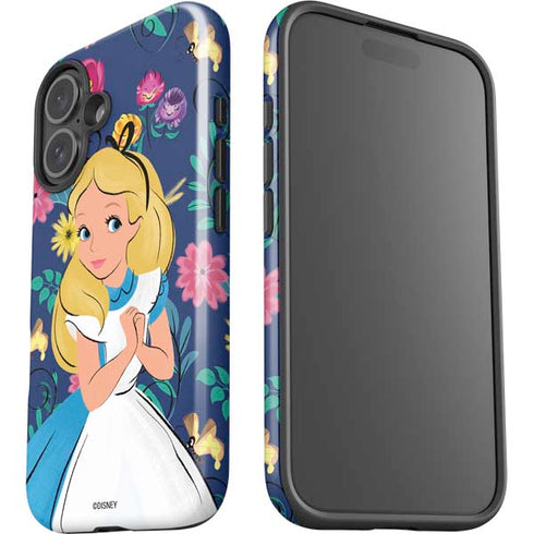 Disney Alice in Wonderland (animated) Floral Print iPhone 16 Impact Case