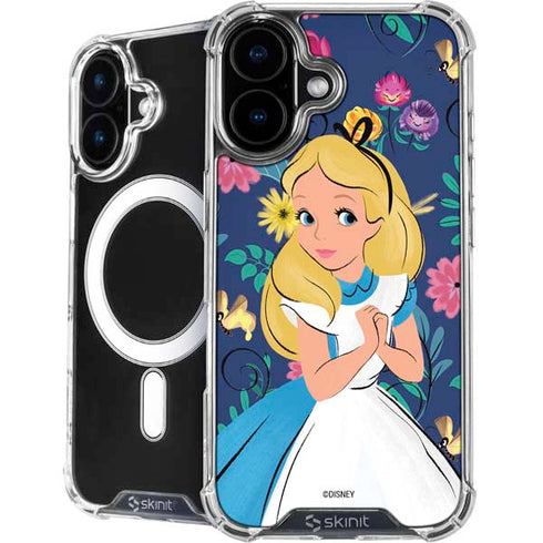 Disney Alice in Wonderland (animated) Floral Print iPhone 16 MagSafe Case
