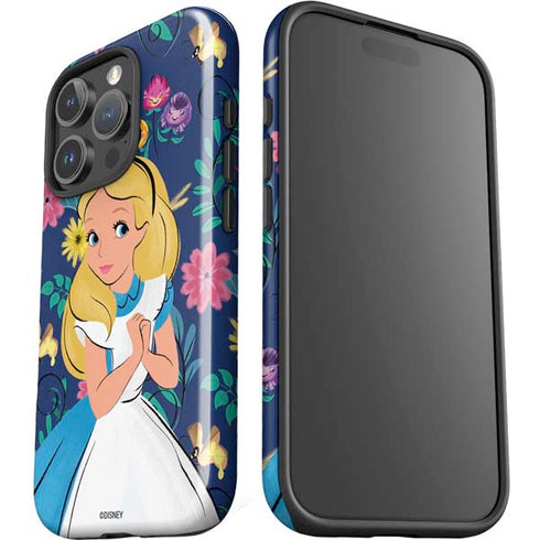 Disney Alice in Wonderland (animated) Floral Print iPhone 16 Pro Impact Case