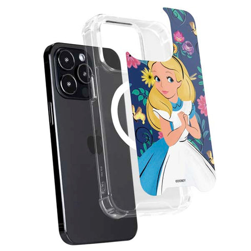 Disney Alice in Wonderland (animated) Floral Print iPhone 16 Pro MagSafe Case