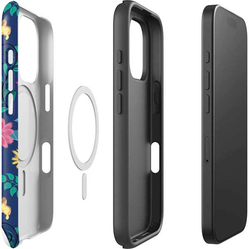 Disney Alice in Wonderland (animated) Floral Print iPhone 16 Pro Magsafe Impact Case
