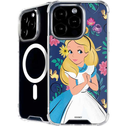 Disney Alice in Wonderland (animated) Floral Print iPhone 16 Pro Max MagSafe Case