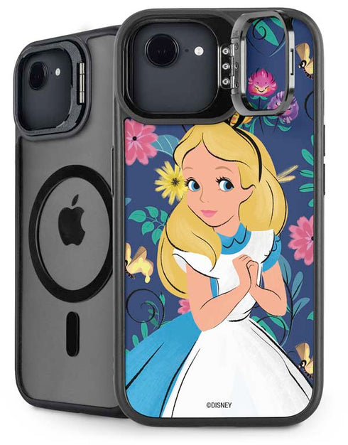 Disney Alice in Wonderland (animated) Floral Print iPhone 16e Kickstand Case