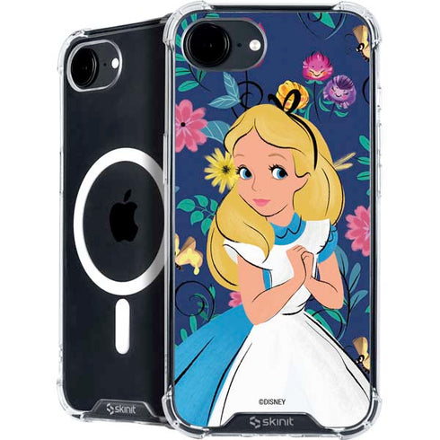 Disney Alice in Wonderland (animated) Floral Print iPhone 16e MagSafe Case
