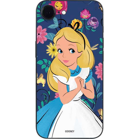 Disney Alice in Wonderland (animated) Floral Print iPhone 16e Skin
