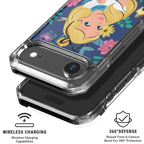 Disney Alice in Wonderland (animated) Floral Print iPhone 17 Air Clear Case