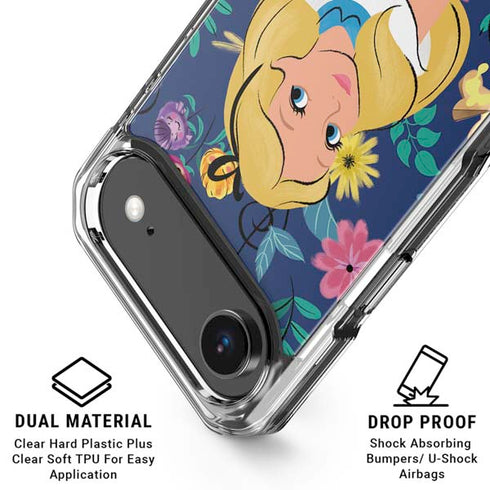 Disney Alice in Wonderland (animated) Floral Print iPhone 17 Air Clear Case