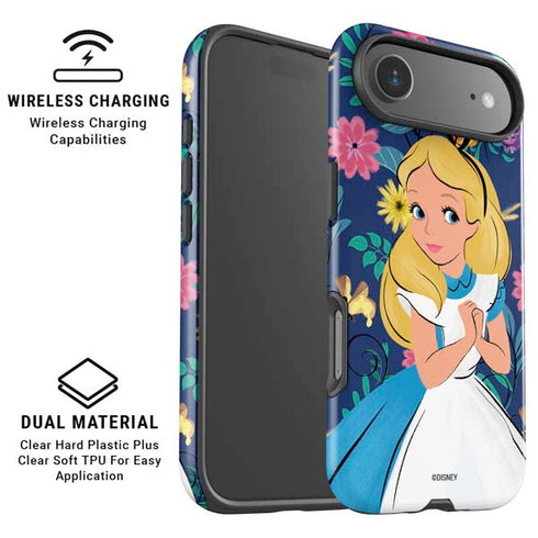 Disney Alice in Wonderland (animated) Floral Print iPhone 17 Air Magsafe Impact Case