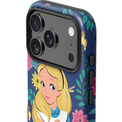 Disney Alice in Wonderland (animated) Floral Print iPhone 17 Pro Impact Case