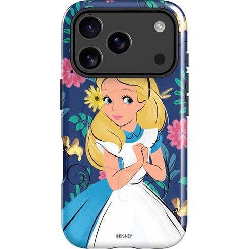 Disney Alice in Wonderland (animated) Floral Print iPhone 17 Pro Magsafe Impact Case