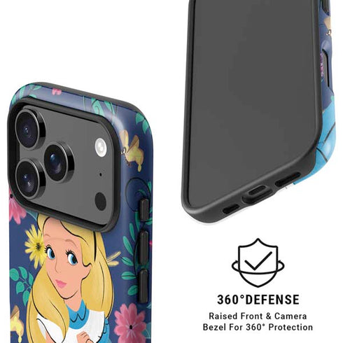 Disney Alice in Wonderland (animated) Floral Print iPhone 17 Pro Magsafe Impact Case