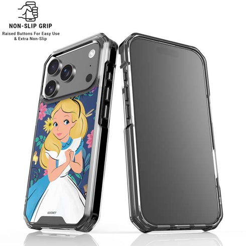 Disney Alice in Wonderland (animated) Floral Print iPhone 17 Pro Max Clear Case