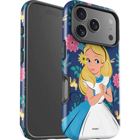 Disney Alice in Wonderland (animated) Floral Print iPhone 17 Pro Max Impact Case
