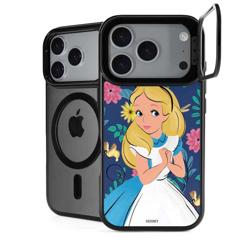 Disney Alice in Wonderland (animated) Floral Print iPhone 17 Pro Max Kickstand Case