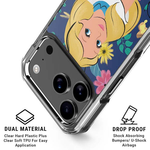 Disney Alice in Wonderland (animated) Floral Print iPhone 17 Pro Max MagSafe Case