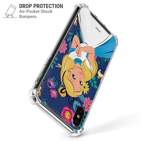 Disney Alice in Wonderland (animated) Floral Print iPhone X/XS Clear Case