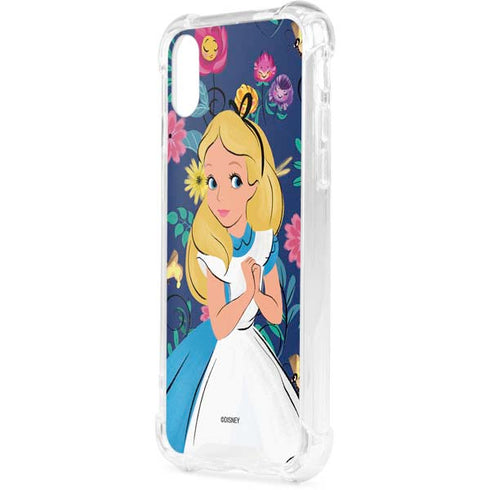 Disney Alice in Wonderland (animated) Floral Print iPhone XS Clear Case