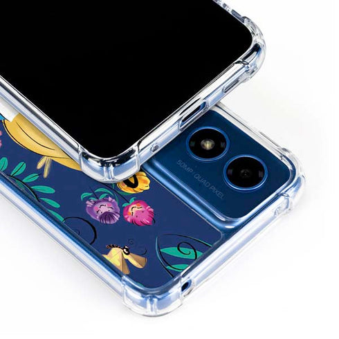 Disney Alice in Wonderland (animated) Floral Print Moto G Play 4G (2024) Clear Case