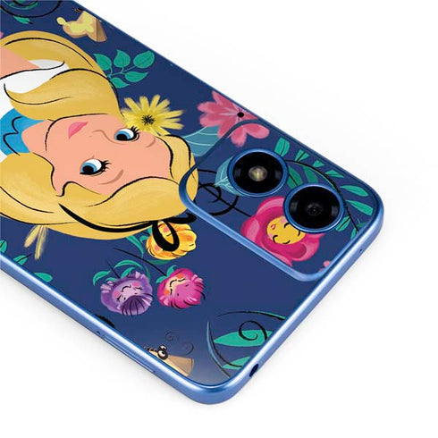 Disney Alice in Wonderland (animated) Floral Print Moto G Play 4G (2024) Skin