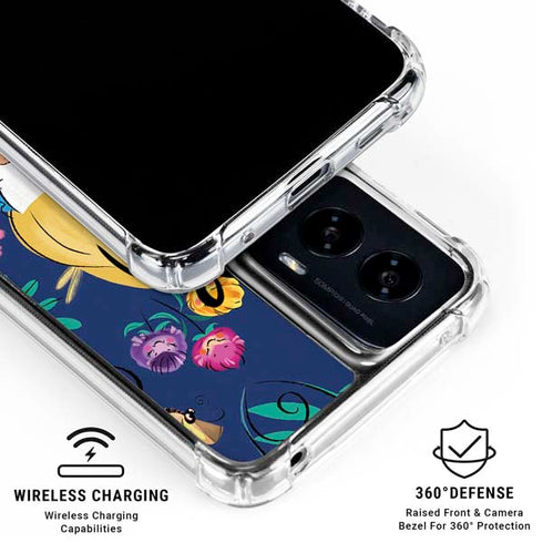 Disney Alice in Wonderland (animated) Floral Print Moto G Power 5G (2024) Clear Case