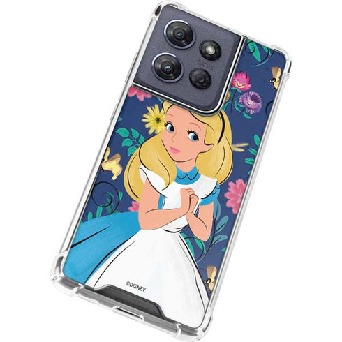 Disney Alice in Wonderland (animated) Floral Print Moto G Stylus 5G (2025) Clear Case