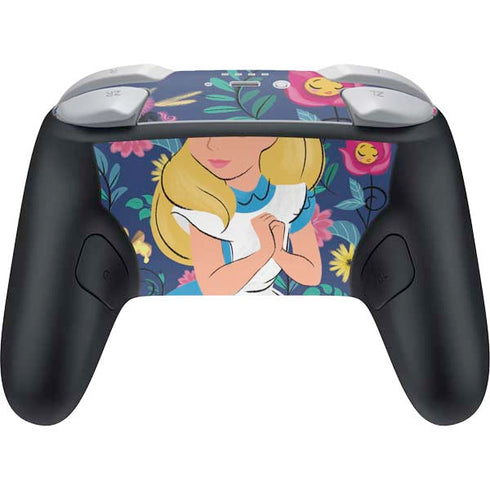 Disney Alice in Wonderland (animated) Floral Print Nintendo Switch 2 (2025) Pro Controller Skin