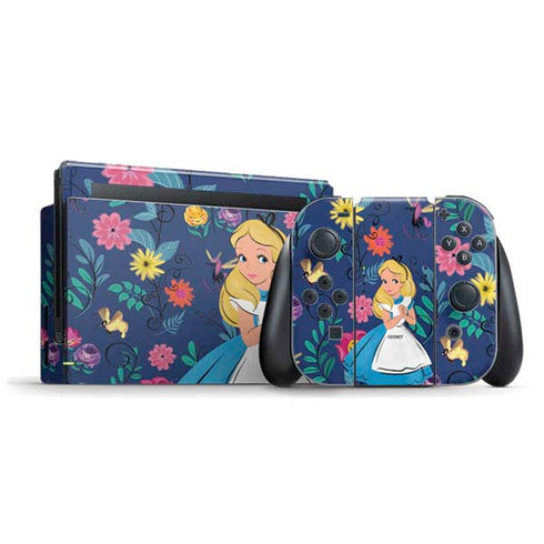 Disney Alice in Wonderland (animated) Floral Print Nintendo Skins