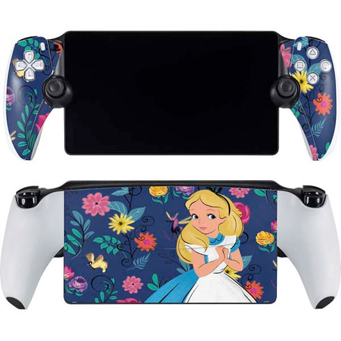 Disney Alice in Wonderland (animated) Floral Print PlayStation PS5 Skins
