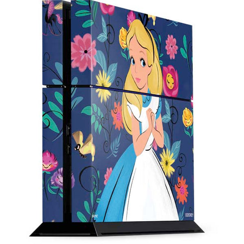 Disney Alice in Wonderland (animated) Floral Print PlayStation PS4 Skins