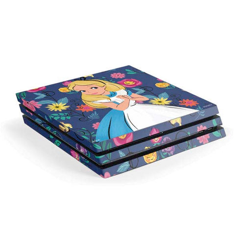 Disney Alice in Wonderland (animated) Floral Print PlayStation PS4 Skins