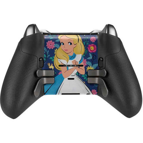Disney Alice in Wonderland (animated) Floral Print Xbox Elite Wireless Controller Series 2 Skin