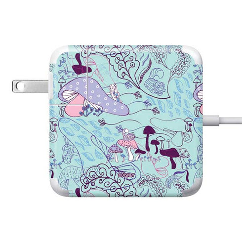 Disney Alice in Wonderland (animated) Mushrooms Print Pattern 85W Power Adapter (15 and 17 inch MacBook Pro Charger) Skin