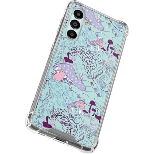Disney Alice in Wonderland (animated) Mushrooms Print Pattern Galaxy A16 5G Clear Case