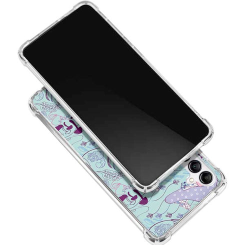 Disney Alice in Wonderland (animated) Mushrooms Print Pattern Galaxy A16 5G Clear Case