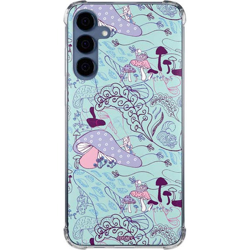 Disney Alice in Wonderland (animated) Mushrooms Print Pattern Galaxy A55 5G Clear Case