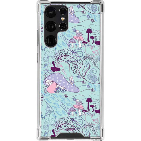 Disney Alice in Wonderland (animated) Mushrooms Print Pattern Galaxy S23 Ultra Clear Case