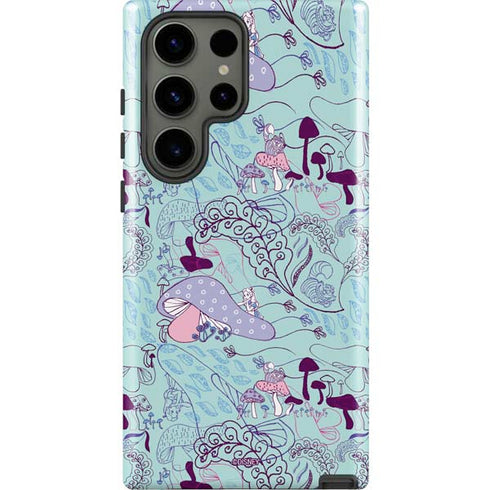 Disney Alice in Wonderland (animated) Mushrooms Print Pattern Galaxy S23 Ultra Pro Case