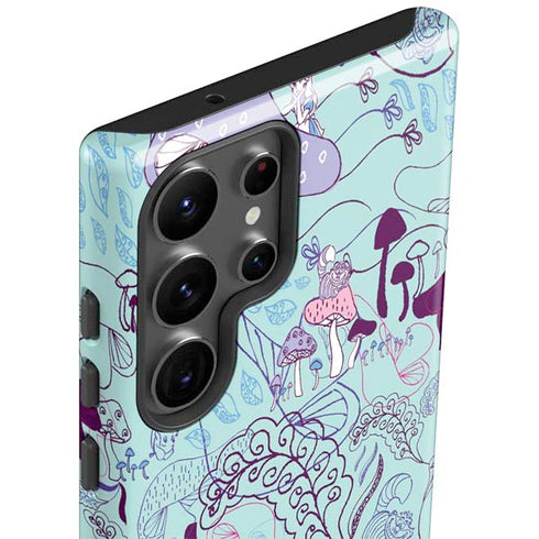 Disney Alice in Wonderland (animated) Mushrooms Print Pattern Galaxy S23 Ultra Pro Case