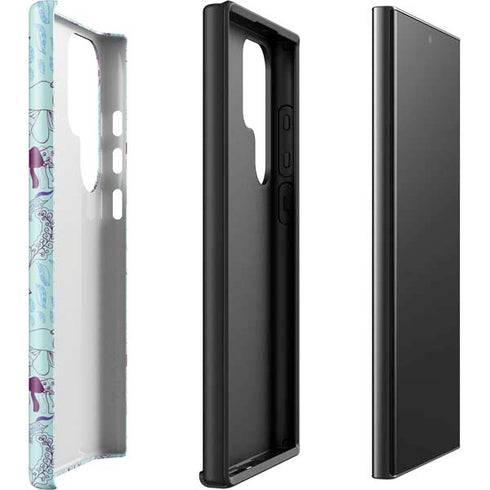 Disney Alice in Wonderland (animated) Mushrooms Print Pattern Galaxy S23 Ultra Pro Case